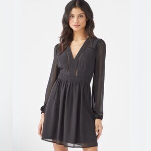 Just fab dress womens lace sheer Bubble  dress small lined